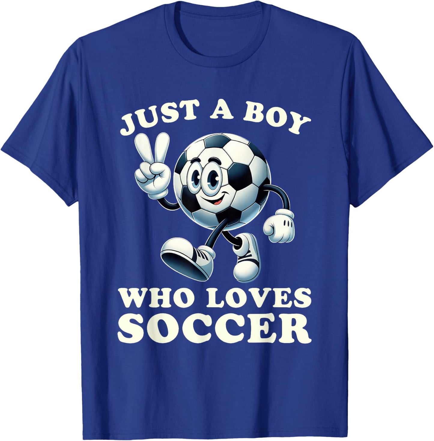 Just a Boy Who Loves Soccer Soccer Player Boys T-Shirt - T-Shirt | Royal