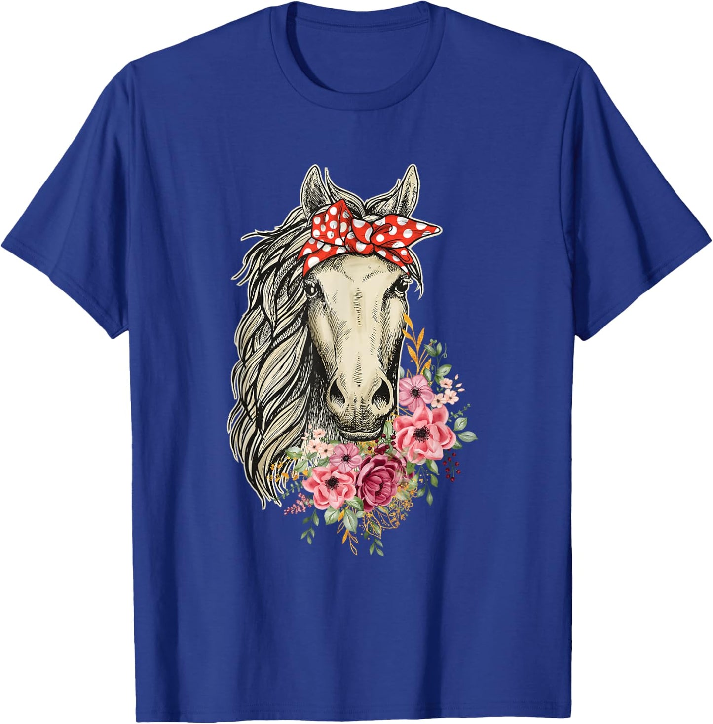 Horse Bandana - Horses Animal Horseman Horseback Equestrian T-Shirt - T-Shirt | Royal