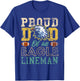 Proud dad of an eagle lineman eagle mascot football vintage T-Shirt - T-Shirt | Royal