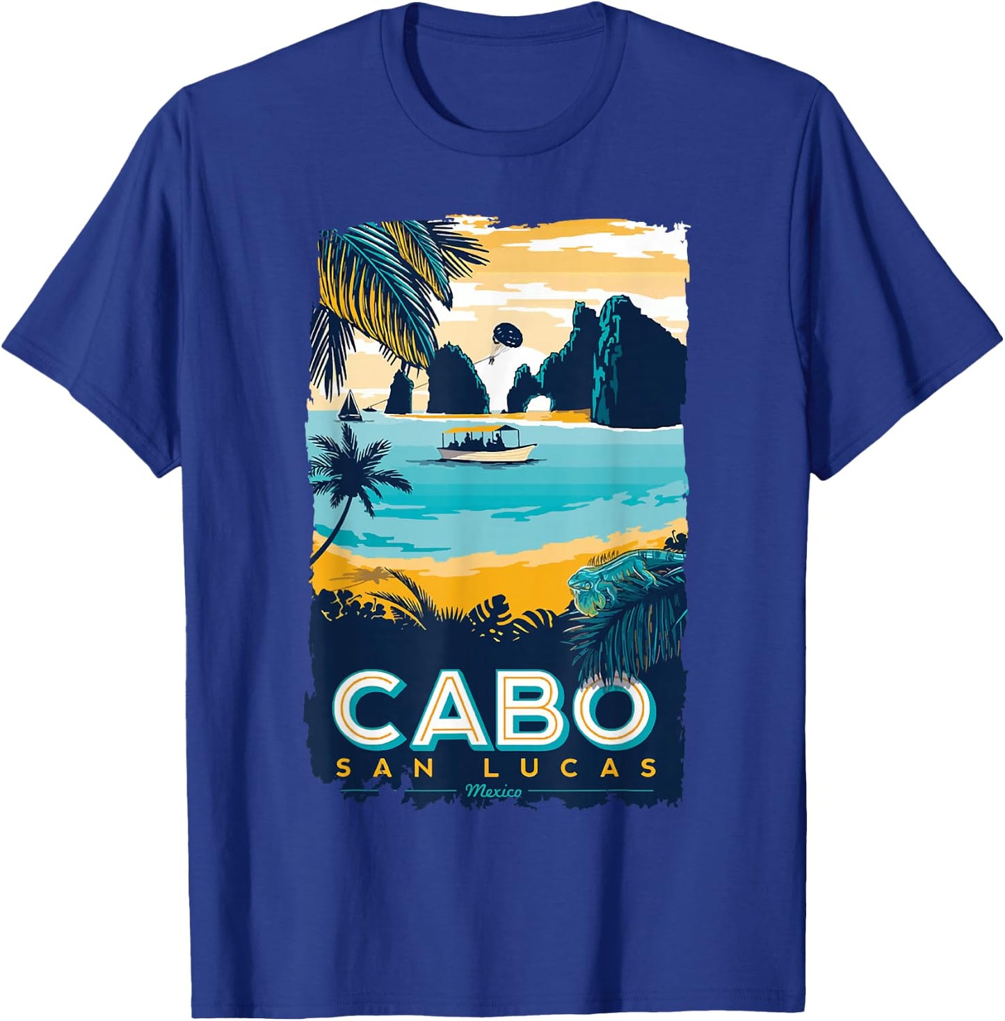 Cabo San Lucas Tropical Beach Mexico Travel Vintage T-Shirt - T-Shirt | Royal