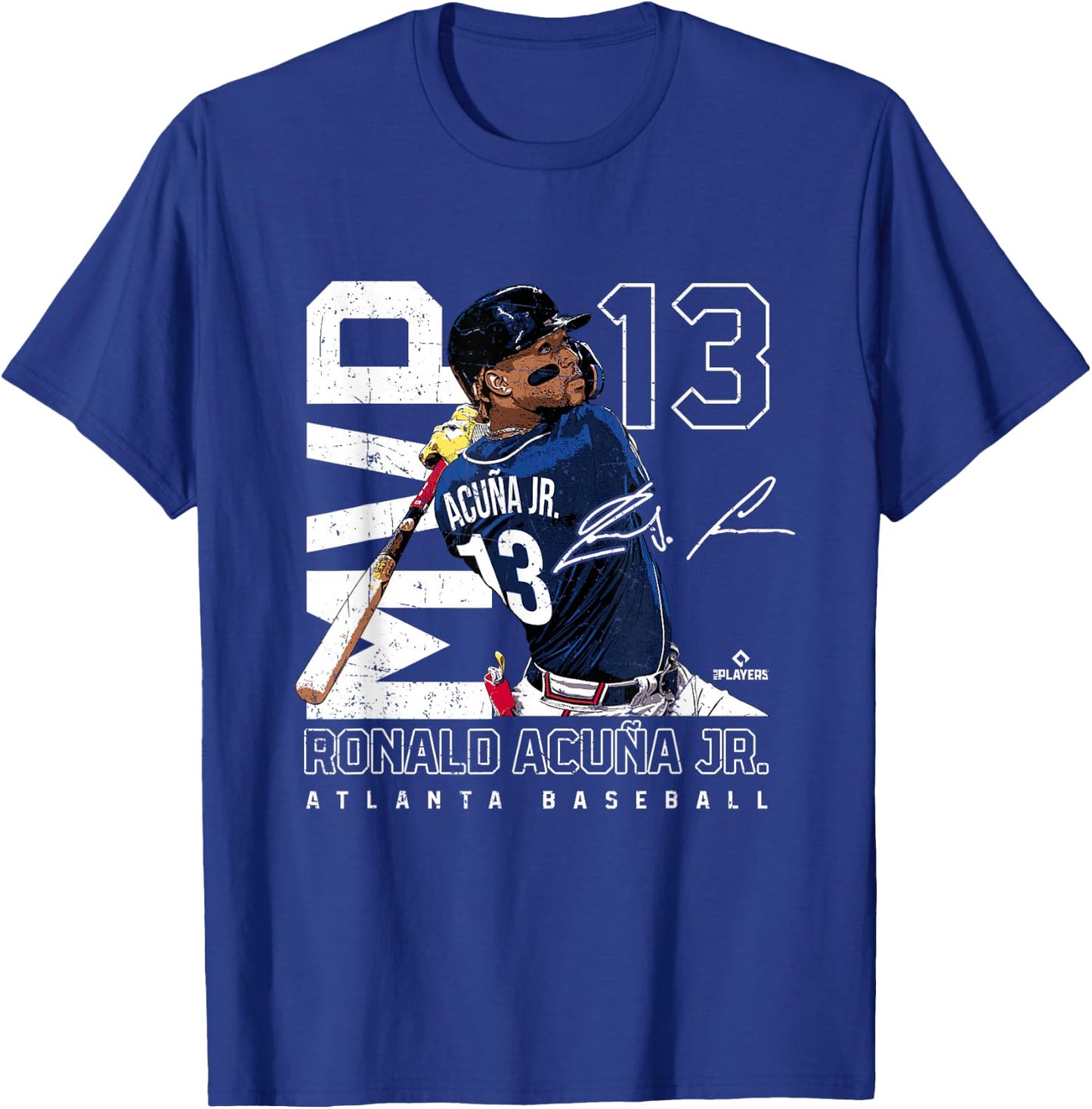 MVP Ronald Acuna Jr Atlanta MLBPA T-Shirt - T-Shirt | Royal