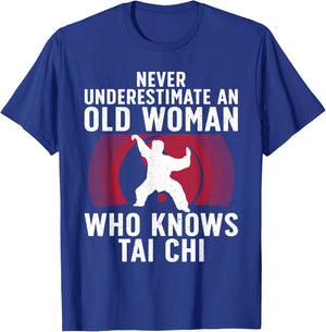 Funny Tai Chi Design Grandma Martial Arts Lovers T-Shirt - T-Shirt | Royal