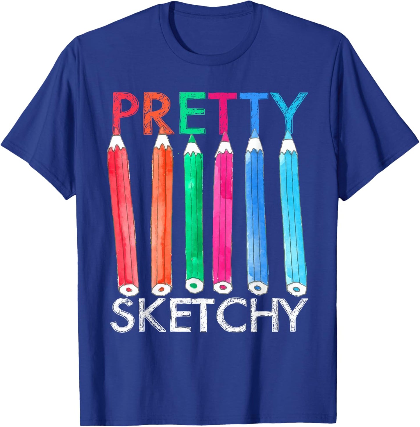 Funny Pretty Sketchy Art For Artistic Men Women Kids Artist T-Shirt - T-Shirt | Royal