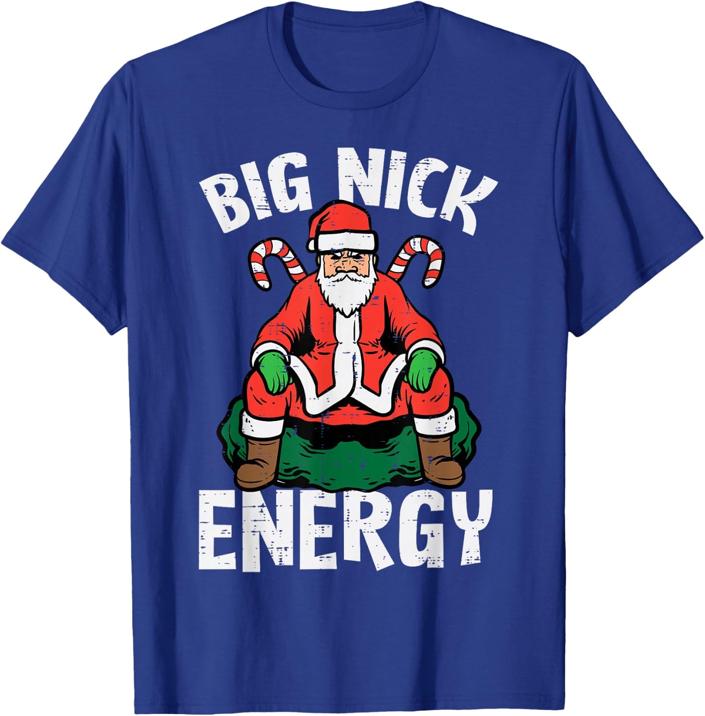 Big Energy Santa Funny Xmas PJs Christmas Party Adult Men T-Shirt - T-Shirt | Royal