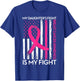 My Daughter's Fight Is My Fight American Flag Breast Cancer Kids Men T-Shirt - T-Shirt | Royal
