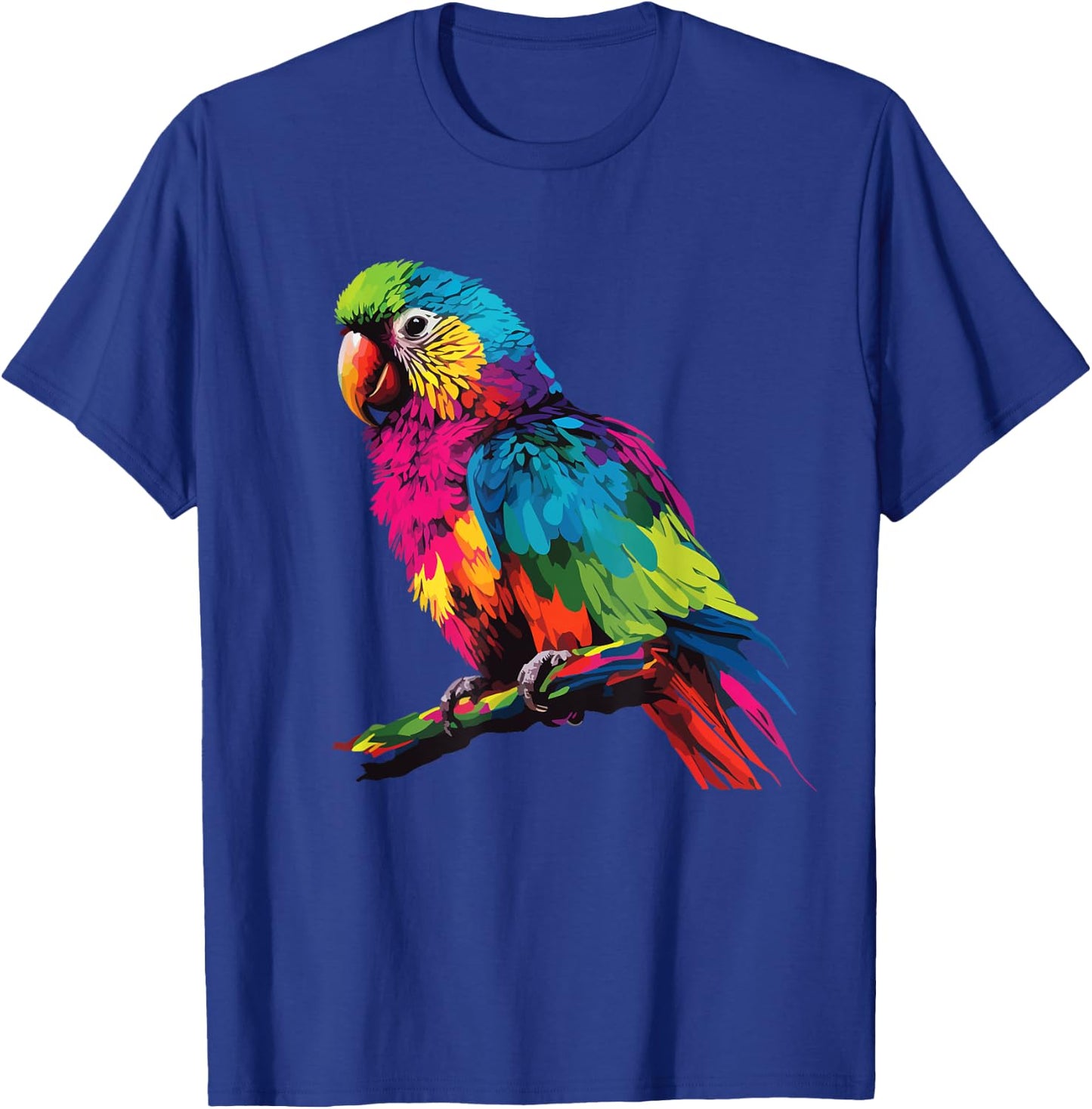 colorful scarlet Macaw parrot bird for lover Birdwatching T-Shirt - T-Shirt | Royal