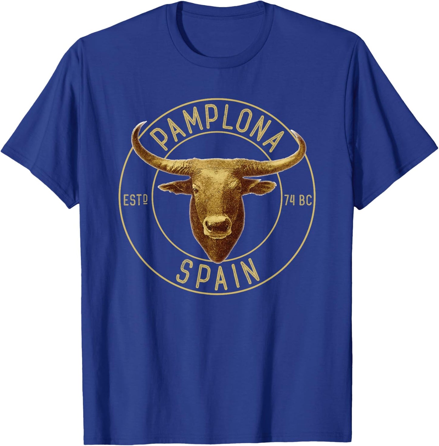 Run With The Bulls Pamplona Spain Adventurers Europe Travel T-Shirt - T-Shirt | Royal