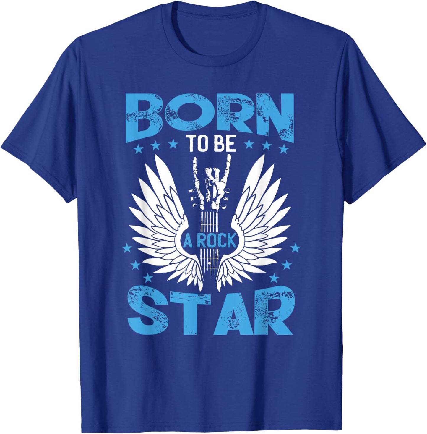 Born To Be A Rock Star | Kids | Guitar Player Music Guitar T-Shirt - T-Shirt | Royal