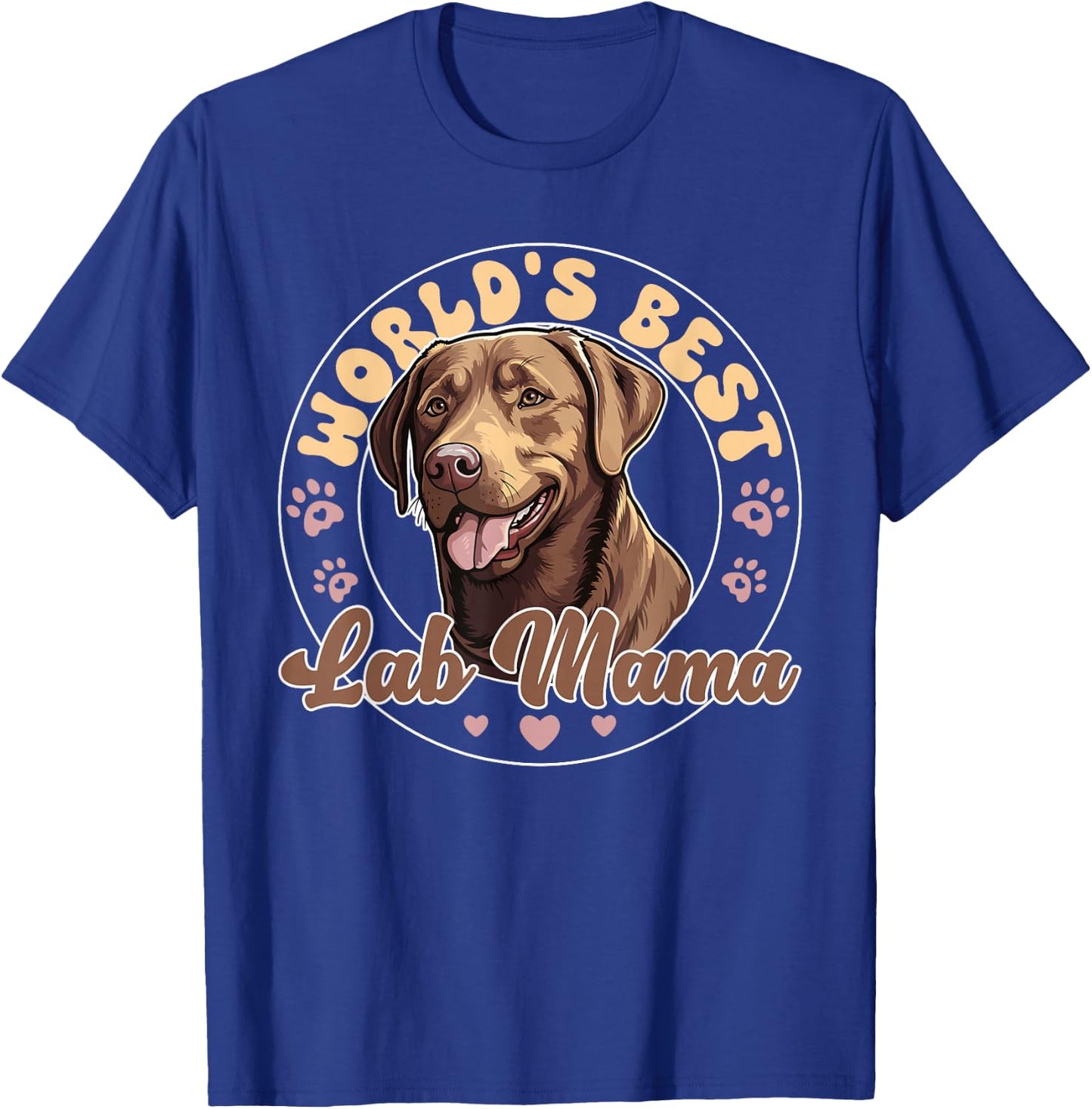 Labrador Retirever Groovy World's Best Chocolate Lab Mum T-Shirt - T-Shirt | Royal