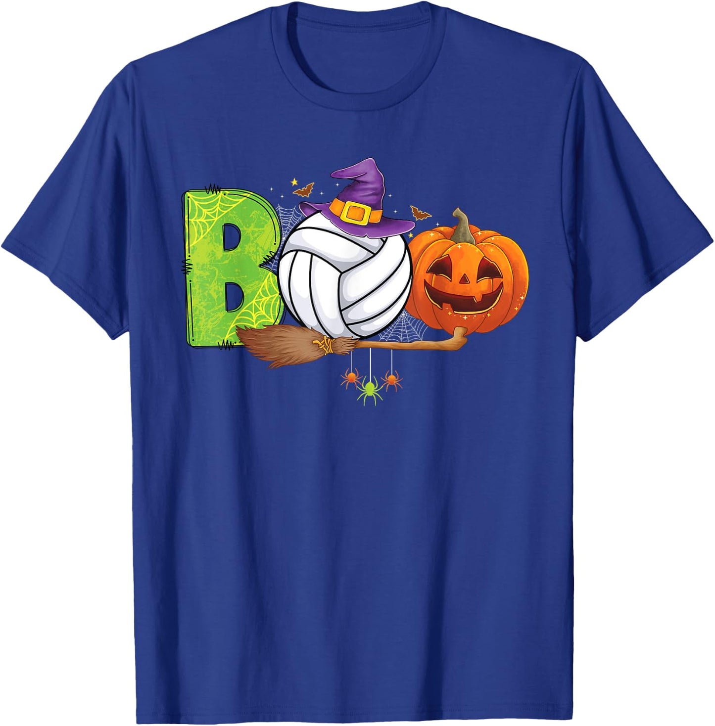 Boo Volleyball lovers Pumpkin scary funny Halloween costume T-Shirt - T-Shirt | Royal