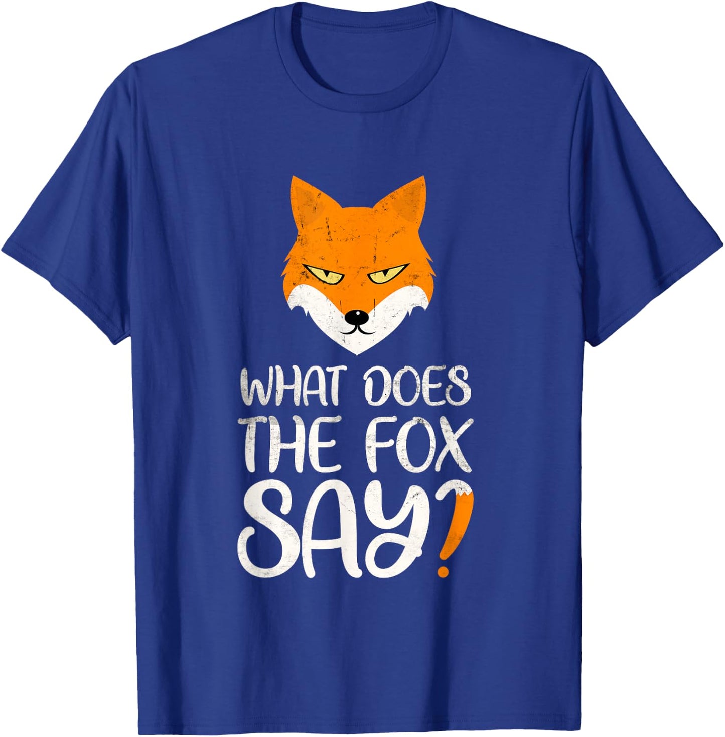 Funny Animal Word Game Foxes What The Fox Says T-Shirt - T-Shirt | Royal