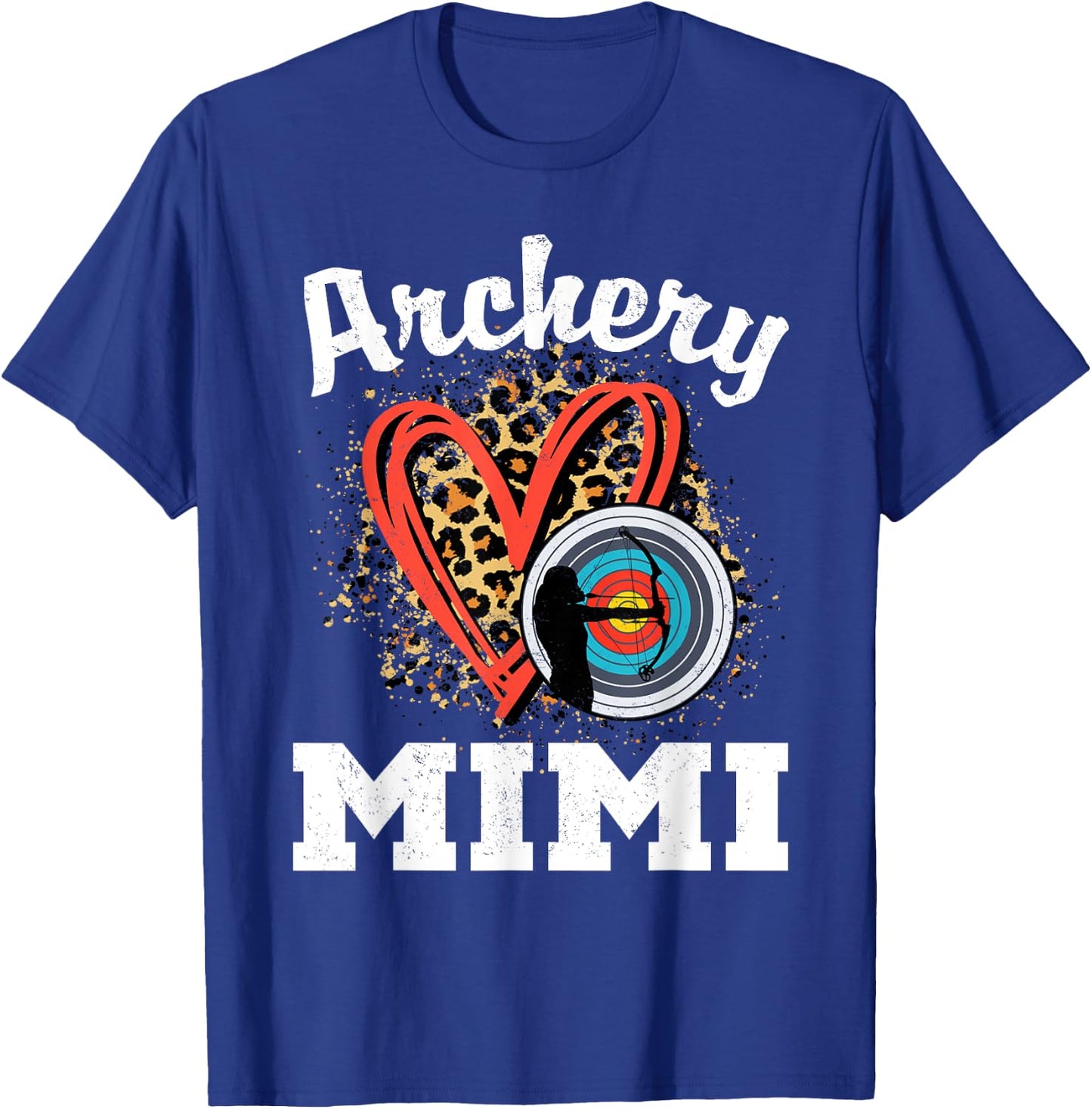 Archery Mimi Leopard Heart Grandma T-Shirt - T-Shirt | Royal