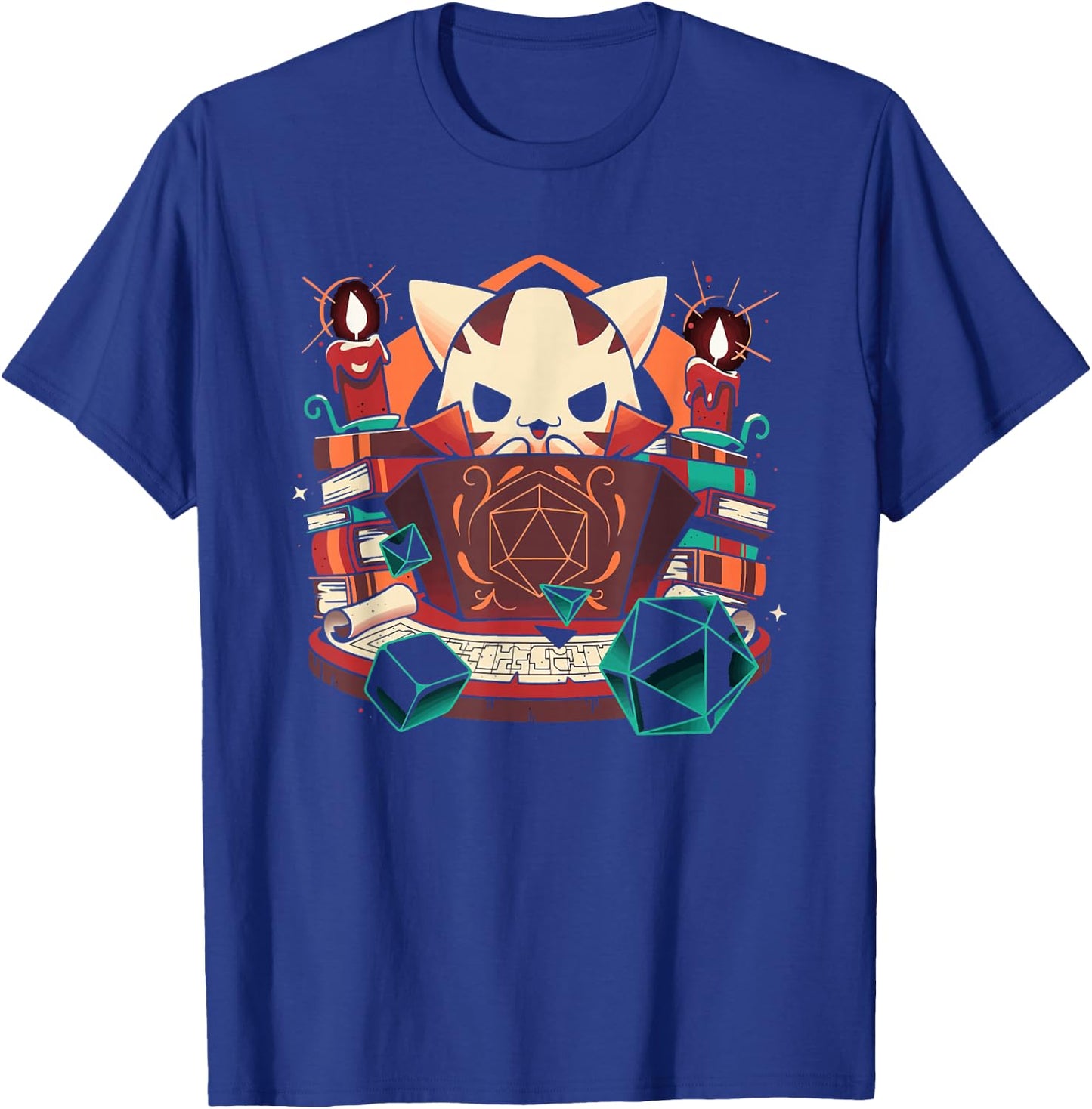 Dungeon and cats Tabletop Gaming Role Player T-Shirt - T-Shirt | Royal