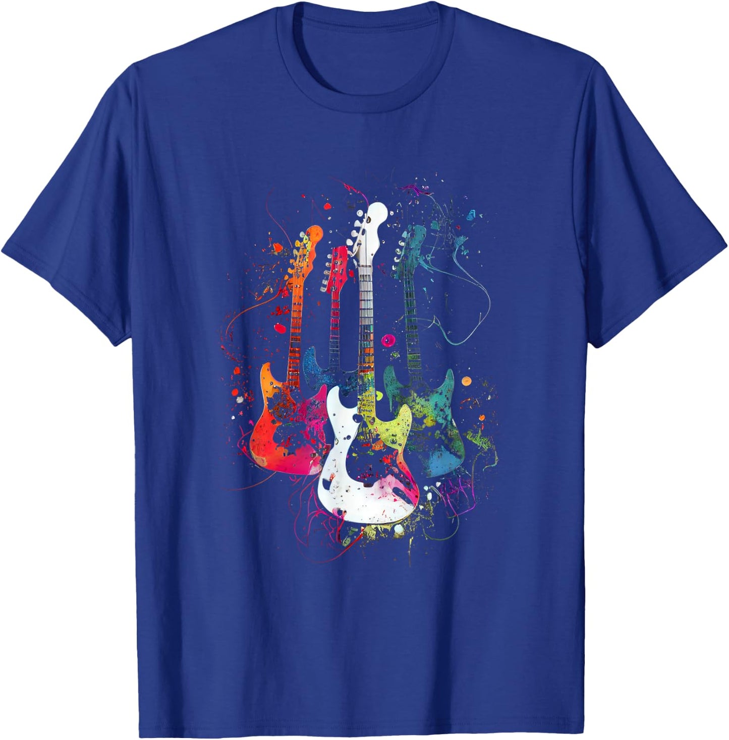 Guitars Musicians Guitarists T-Shirt - T-Shirt | Royal