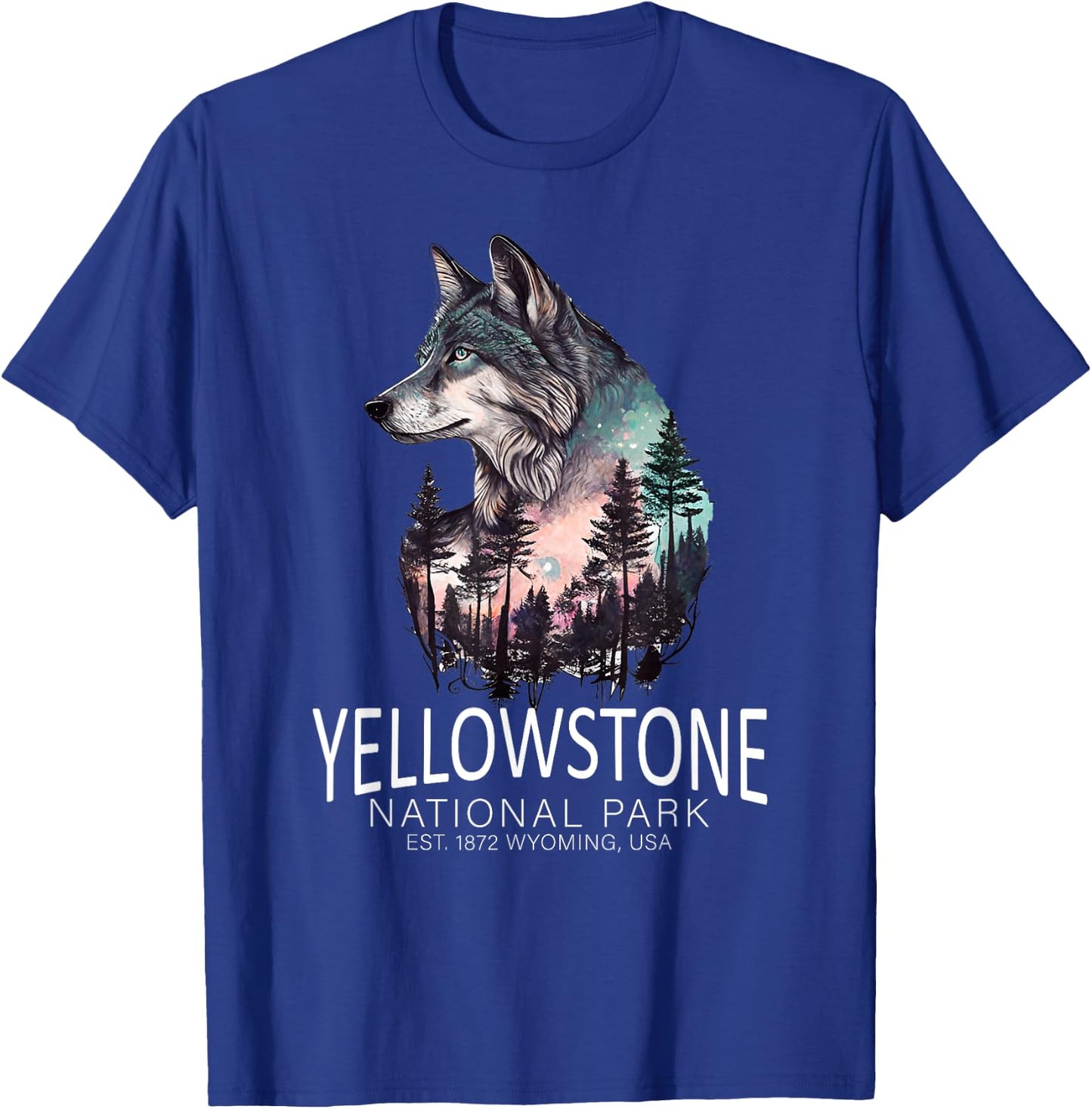 Timber Wolf Yellowstone National Park T-Shirt - T-Shirt | Royal