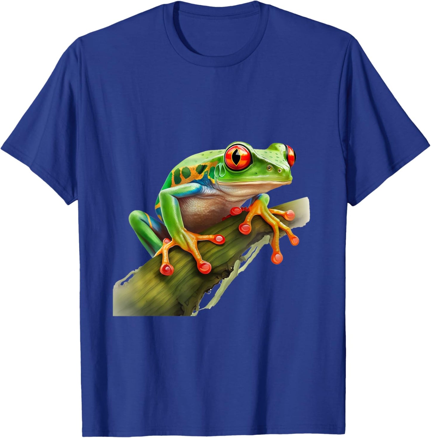 Green Body Frog Rainforest Amphibian Red Eyed Tree Frog T-Shirt - T-Shirt | Royal