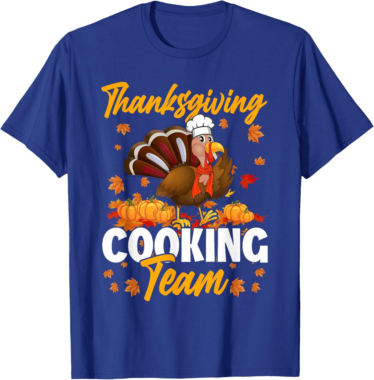 Funny Turkey Chef Thanksgiving - Women's Black Short Sleeve Thanksgiving - Small T-Shirt - T-Shirt | Royal