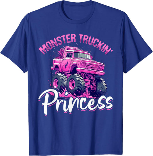Monster Truck Toddler Girl Monster truckin' princess T-Shirt - T-Shirt | Royal