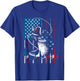 Fishing Art Women American Flag USA Fishing Lover T-Shirt - T-Shirt | Royal