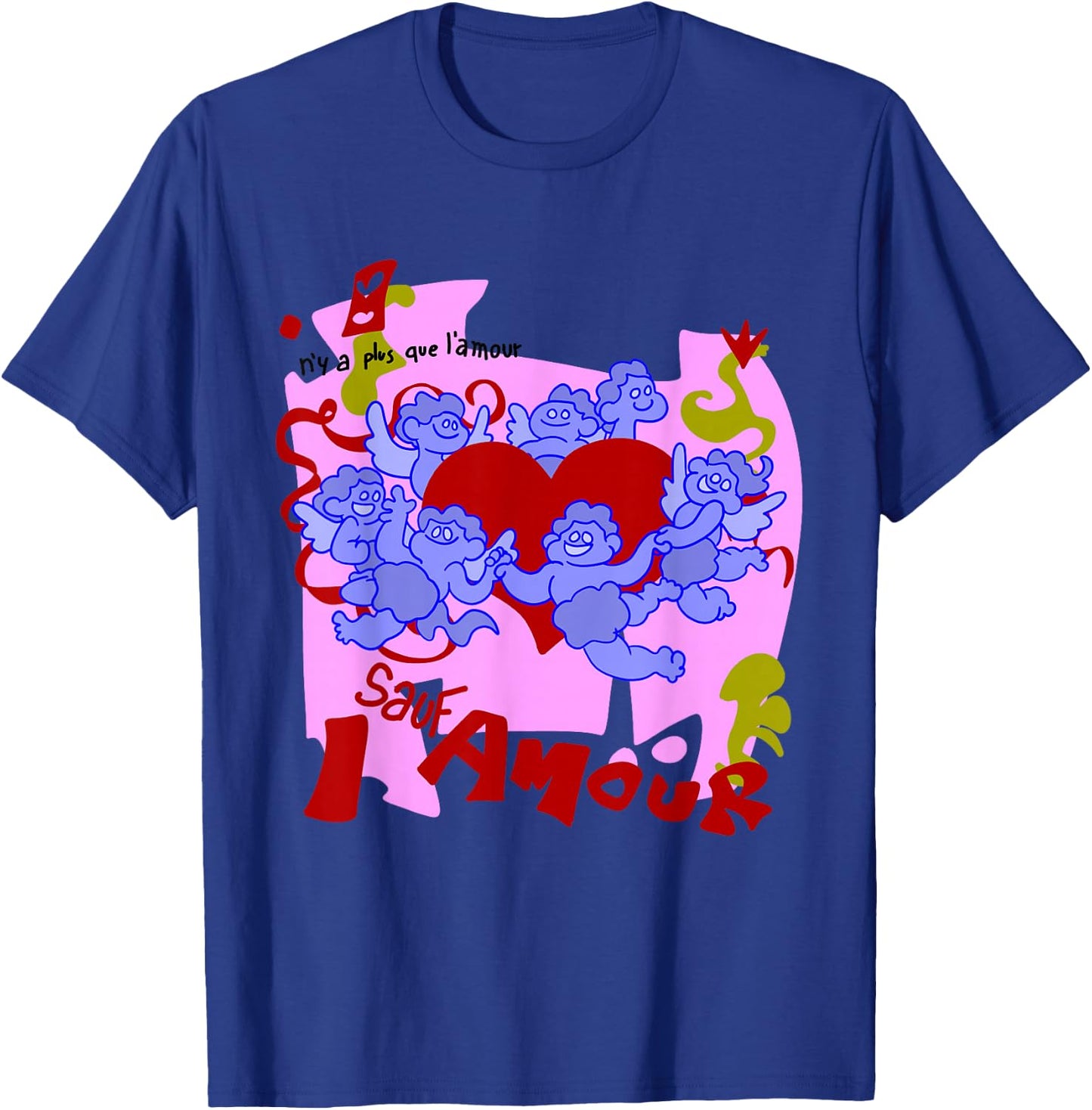 Retro 1980s Beat It Amour Cartoon Version T-Shirt - T-Shirt | Royal