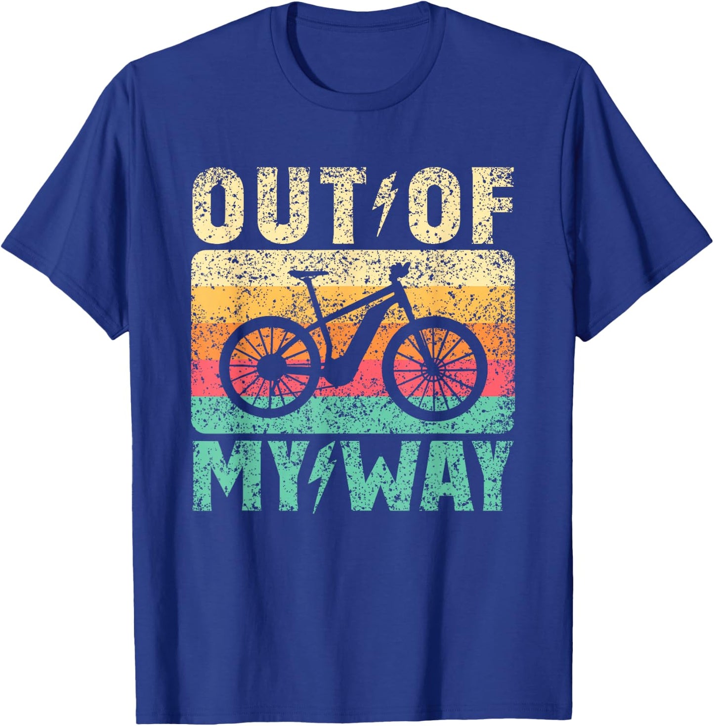 Out of the Way E-Bike Cyclist Cycling Electric Bicycle T-Shirt - T-Shirt | Royal