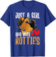 Just A Girl Who Loves Rotties - Rottweiler Dog Owner Puppy T-Shirt - T-Shirt | Royal