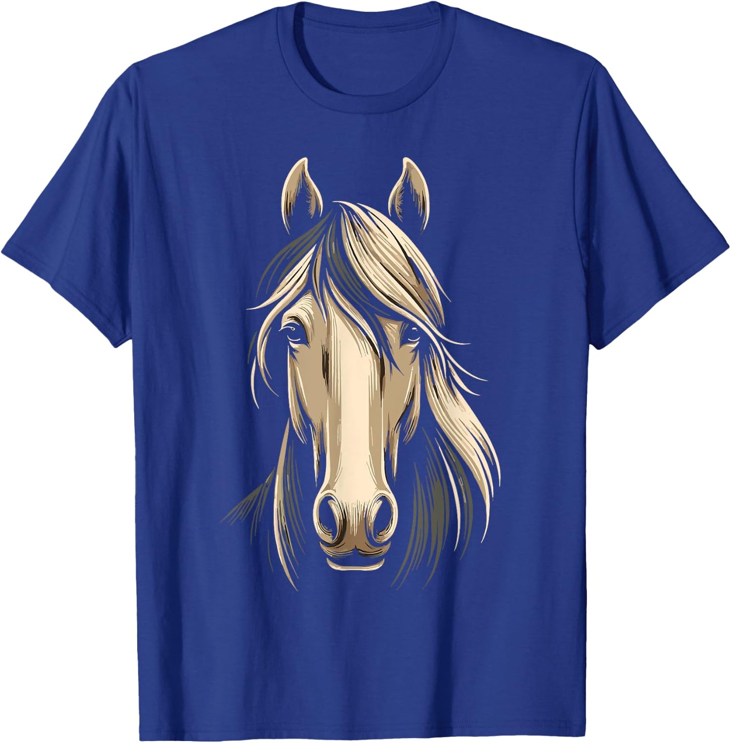 Horse Face Men Women kids Horse Lover T-Shirt - T-Shirt | Royal