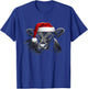 Angus Rancher Christmas Hat Cow Santa Hat Black T-Shirt - T-Shirt | Royal