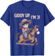 Kids Giddy Up I'm 3 Cute Horse Riding Cowboy 3rd Birthday Boys T-Shirt - T-Shirt | Royal