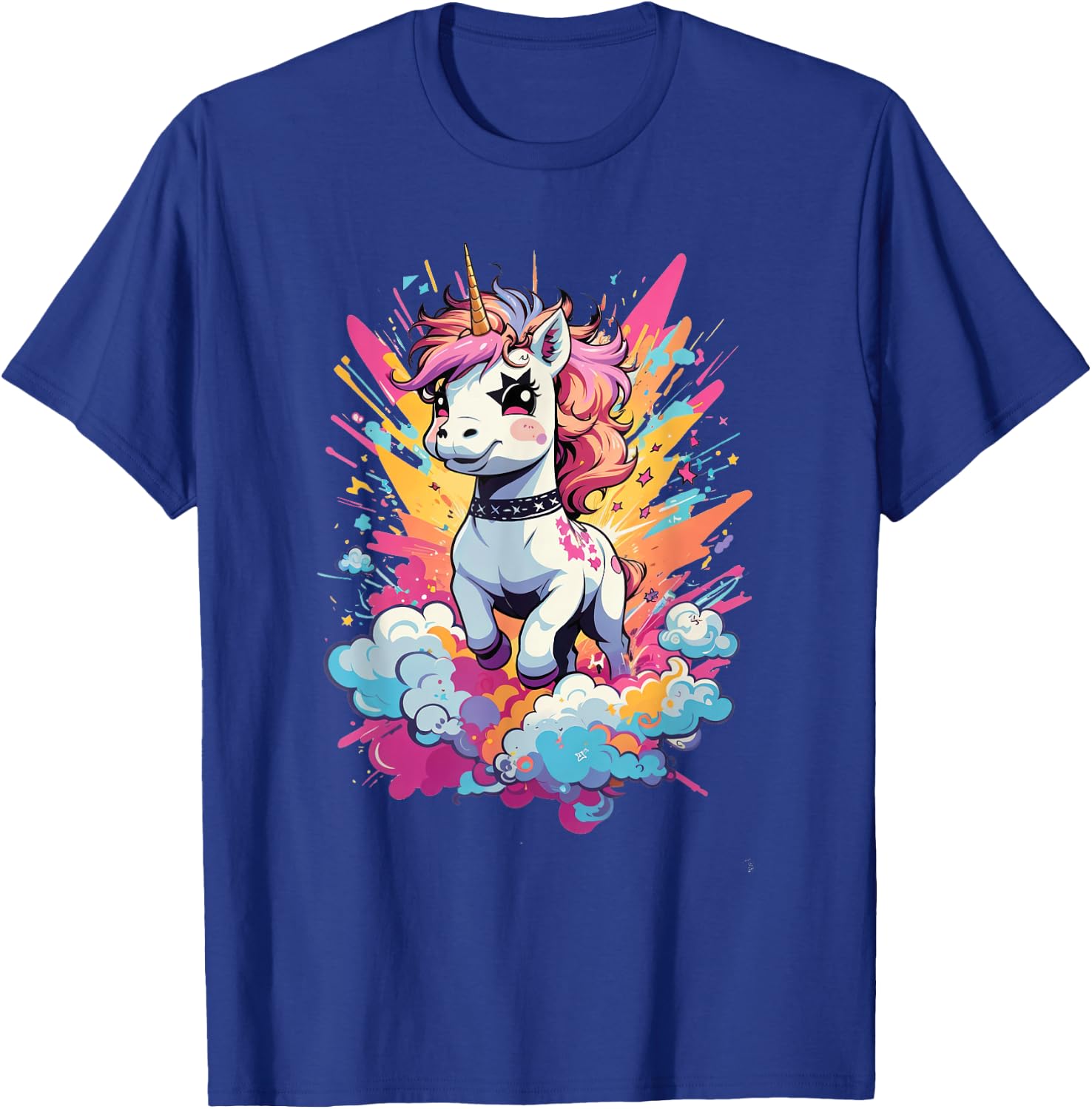 Punk Rock Unicorn - Tattooed Rhythms & Mythical Vibes Music T-Shirt - T-Shirt | Royal