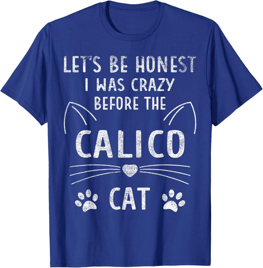 Caliby Accessories Stuff Apparel Owner Dilute Calico Cat T-Shirt - T-Shirt | Royal