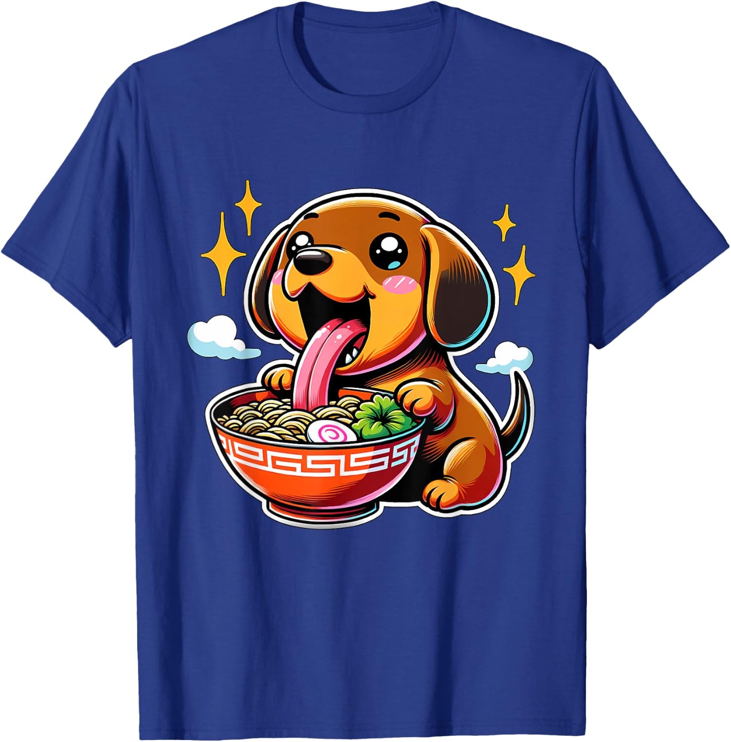 Kawaii Anime Dachshund Dog Ramen T-Shirt - T-Shirt | Royal