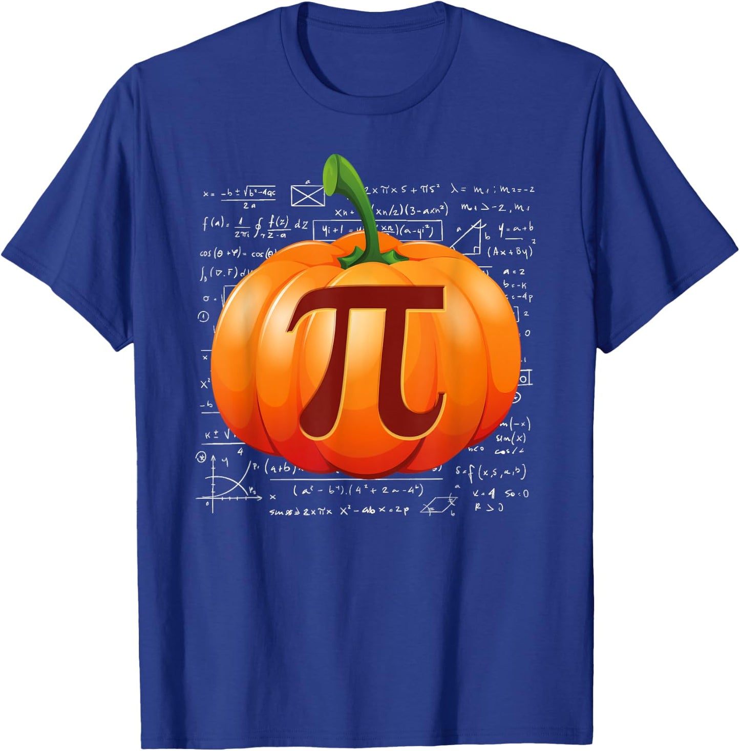 Pumpkin Pie Math I Funny Halloween Thanksgiving Pi Day T-Shirt - T-Shirt | Royal