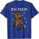 Christmas Reindeer Oh Deer Cute Xmas Boys Girls Kids Women T-Shirt - T-Shirt | Royal