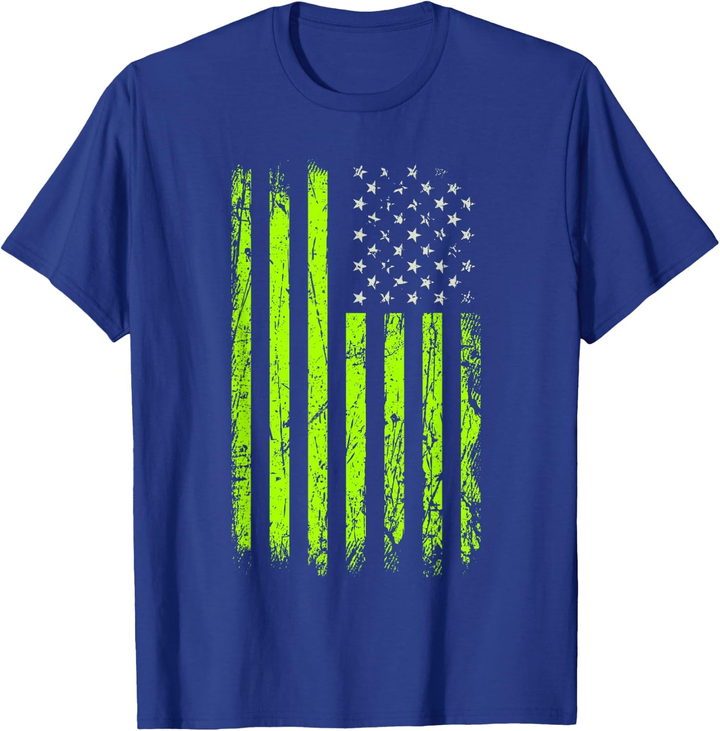 Green Stars & Stripes.American USA Flag Green Color Graphic T-Shirt - T-Shirt | Royal