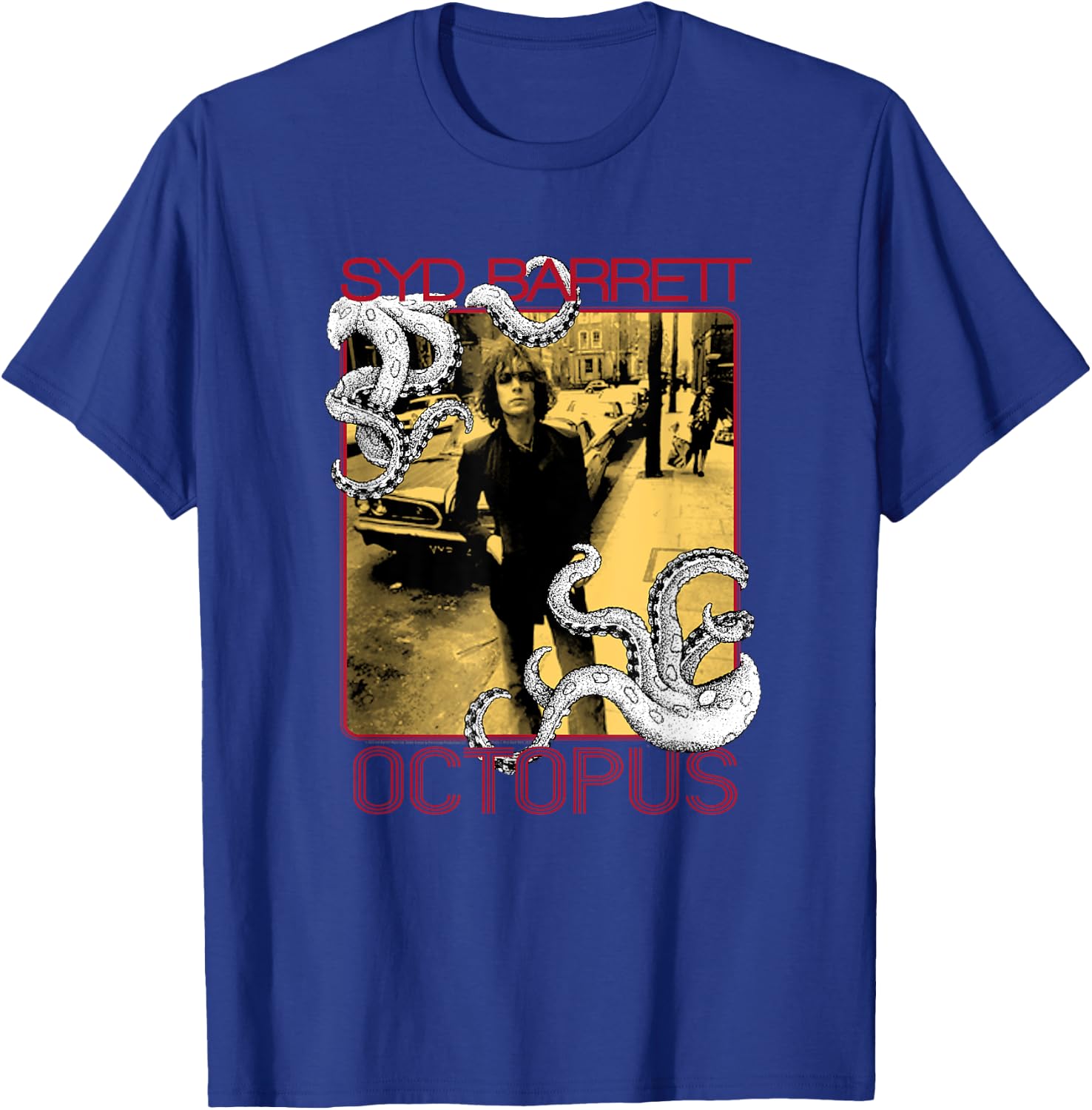 Syd Barrett -Adults Black Cotton 100% Small Classic Fit Short Sleeve Graphic T-Shirt - T-Shirt | Royal