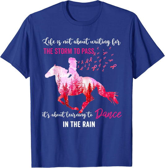 Breast Cancer Awareness I Am The Storm Horse Survivor T-Shirt - T-Shirt | Royal