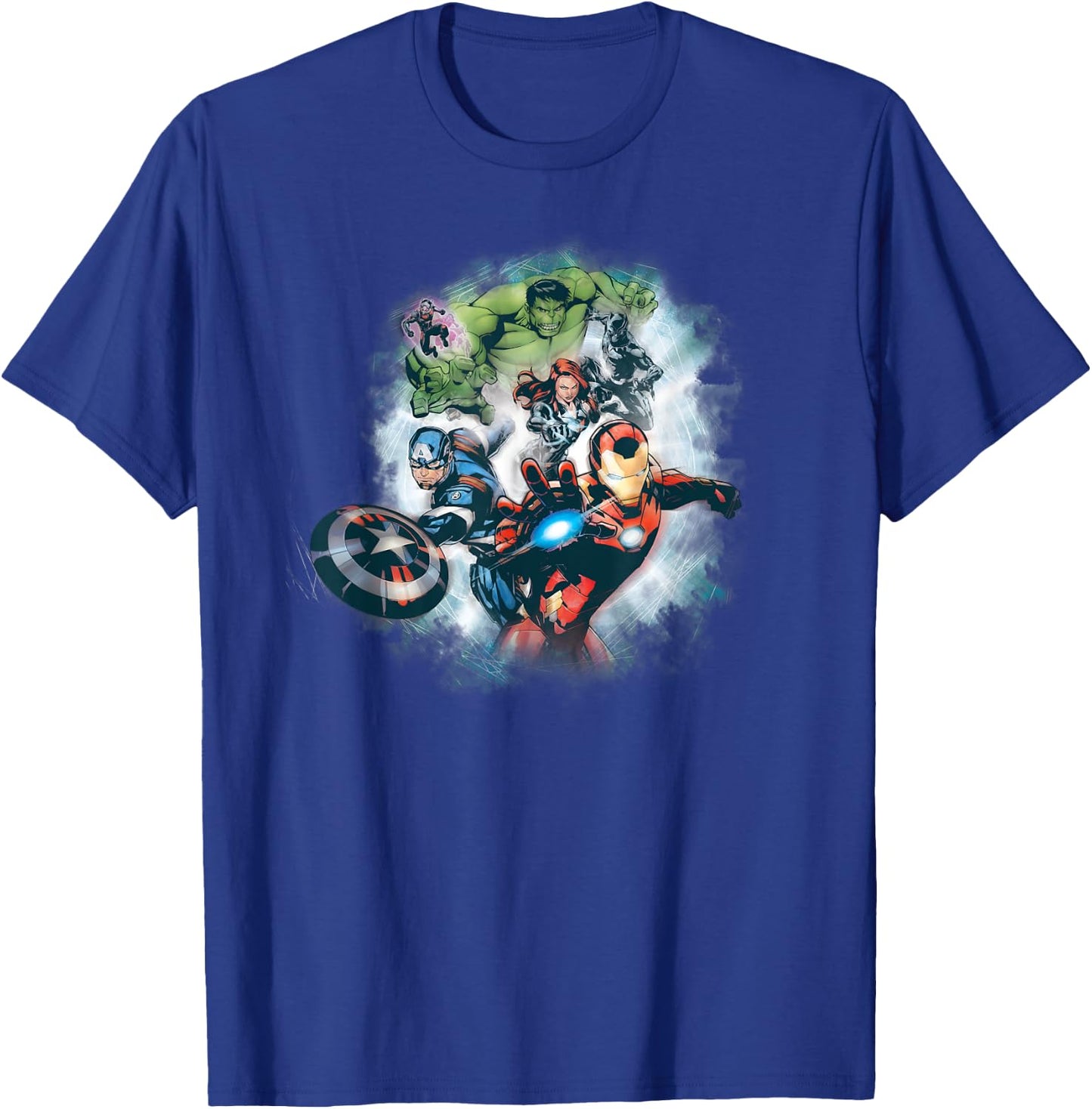 Marvel Avengers Assemble Team Full Color T-Shirt - T-Shirt | Royal