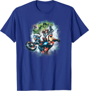 Marvel Avengers Assemble Team Full Color T-Shirt - T-Shirt | Royal