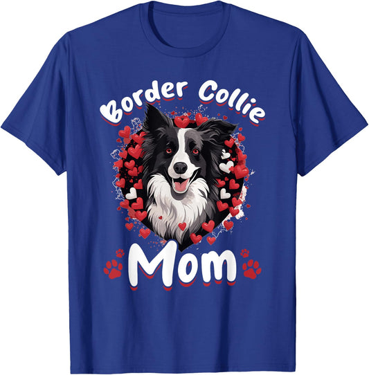 Border Collie Dog - Border Collie Mom Women Girls Kids T-Shirt - T-Shirt | Royal