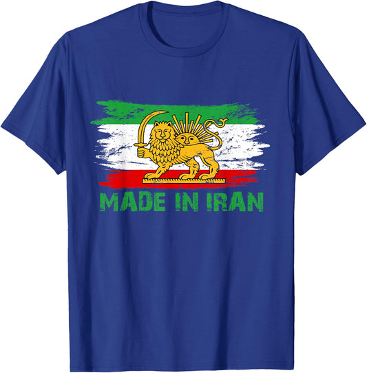 Iran and Iranian Flag Lion Persian T-Shirt - T-Shirt | Royal