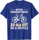 Never Underestimate An Old Guy On A Bicycle Cycling Men T-Shirt - T-Shirt | Royal