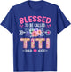 Blessed To Be Called Titi Shirt Funny Grandma Mother's Day T-Shirt - T-Shirt | Royal