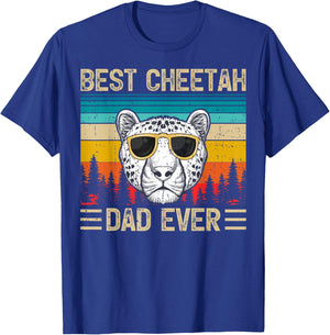 Cheetah Vintage Funny Best Cheetah Dad Ever Father's Day T-Shirt - T-Shirt | Royal