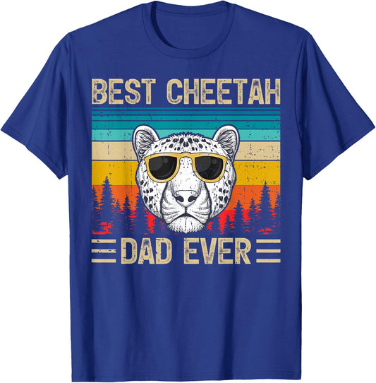 Cheetah Vintage Funny Best Cheetah Dad Ever Father's Day T-Shirt - T-Shirt | Royal