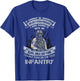 US Army Infantry Veteran Vet Gift -Adults Black Cotton T-Shirt - T-Shirt | Royal