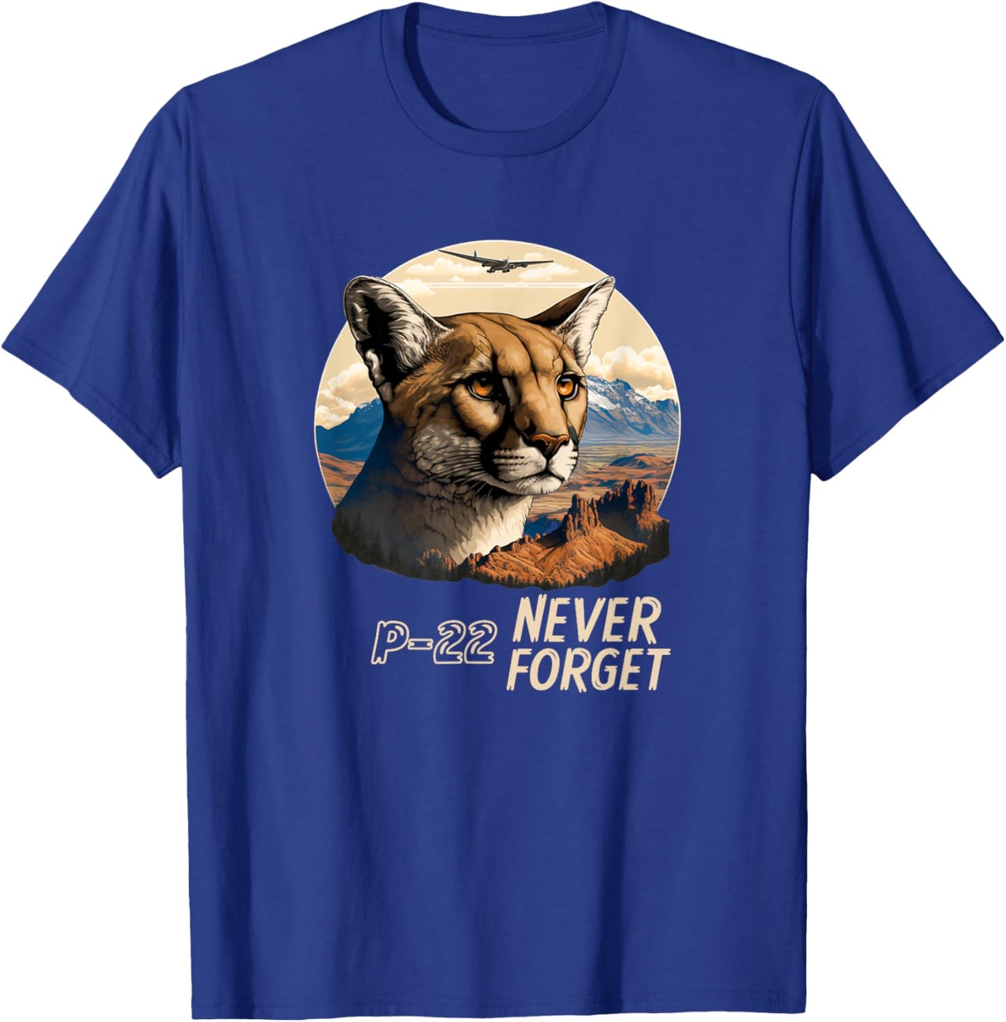 P-22 Mountain Lion Never Forget P-22 Griffith Mountain T-Shirt - T-Shirt | Royal