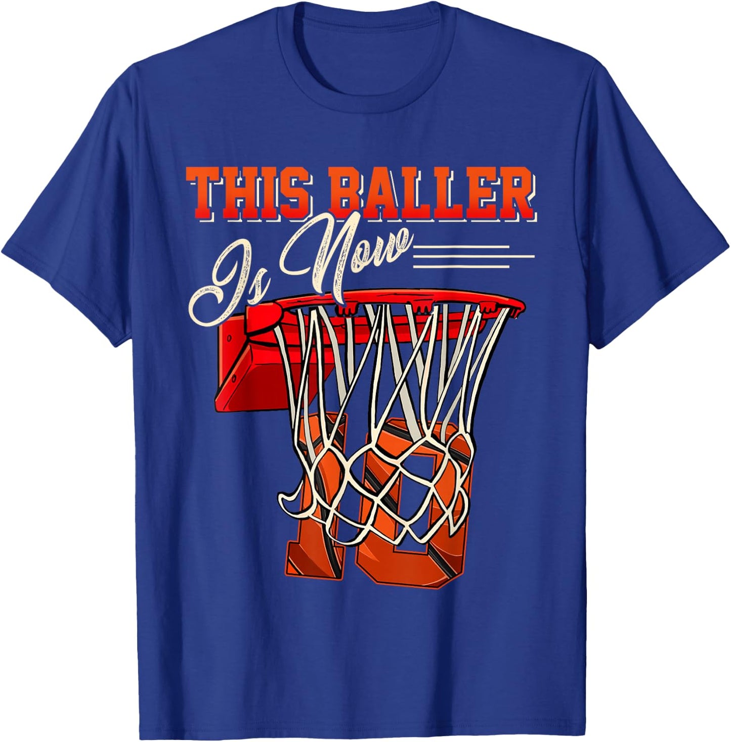 10th Birthday Shirt For Boy Basketball 10 Years Old Kid Gift T-Shirt - T-Shirt | Royal
