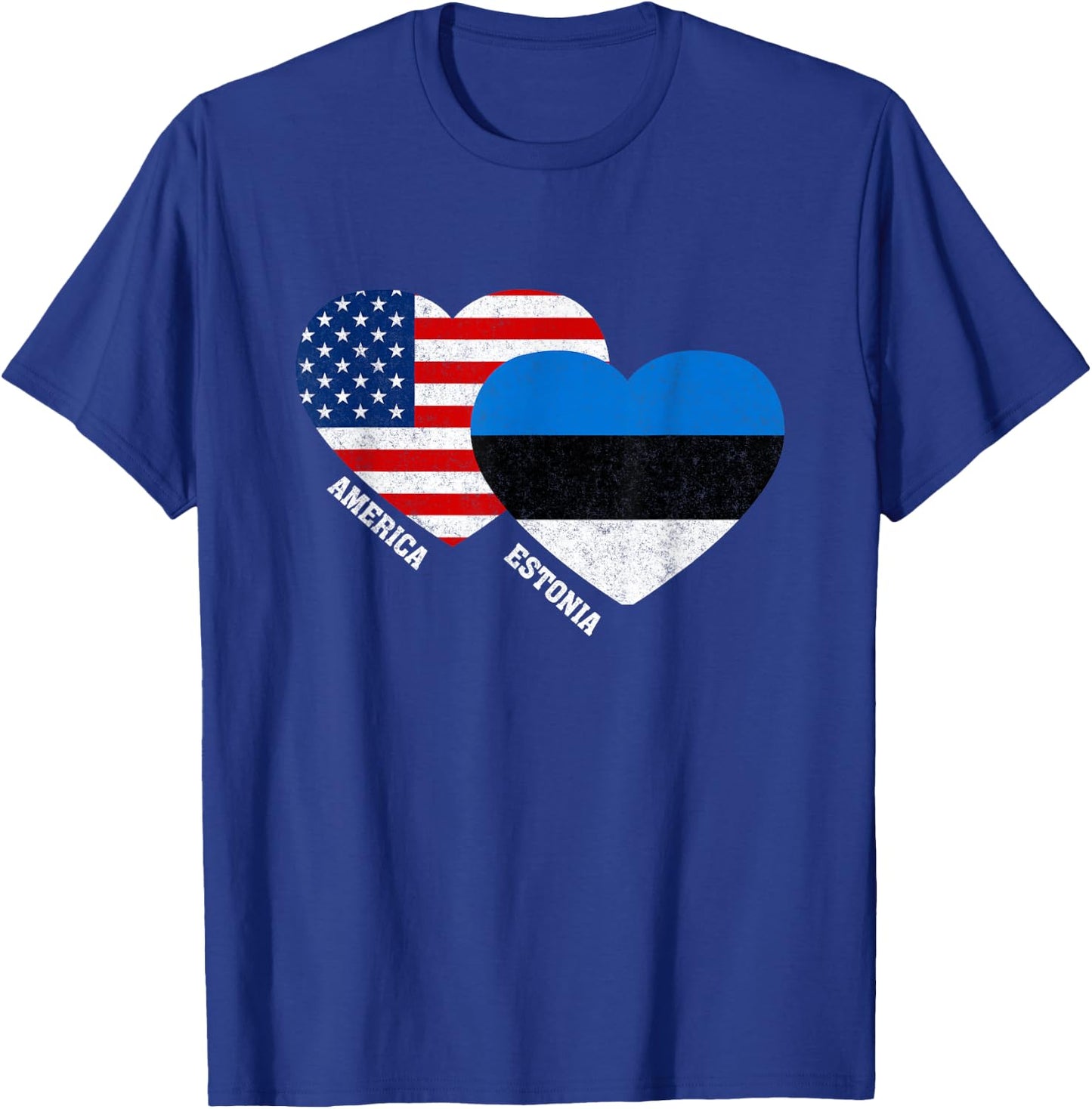 Estonia Flag Shirt Estonian American Pride Vintage T-Shirt - T-Shirt | Royal