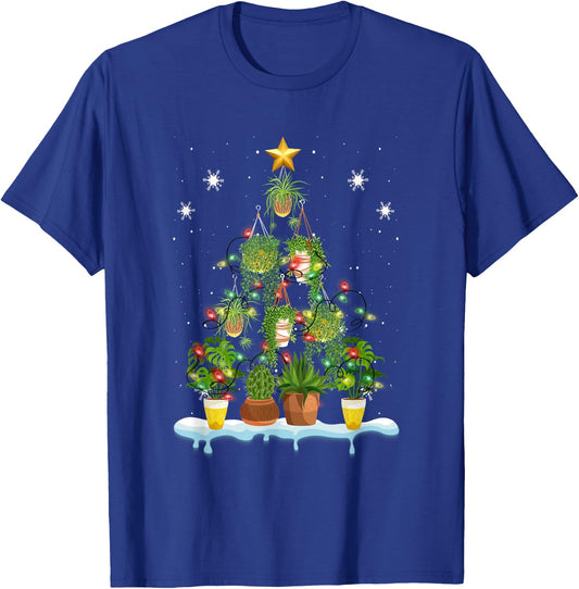 Xmas Tree Gardening Potted Plant Christmas Tree Gardener T-Shirt - T-Shirt | Royal
